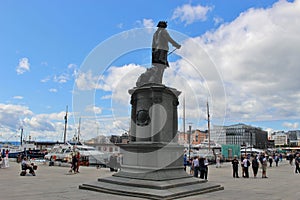 The Town Hall Square in Oslo, Norway, Europe.