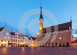 Town Hall Square in Tallinn, Estonia photo