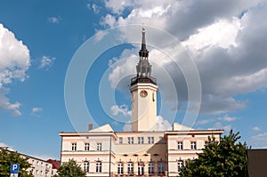 Town hall  in Strzelce Opolskie, Poland, Europe, horizontal photo