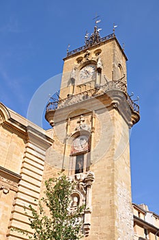 Town hall tower, Aix-en-Provence, France