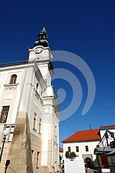 Town hall with tower.