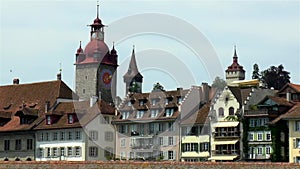 Town Hall tower in Luzern, Lucerne, Switzerland