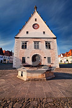 Town Hall on Town hall square in Bardejov town during summer