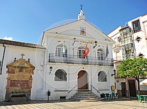 Town Hall of Ubrique, one of the white villages of the Sierra of Cadiz, Spain