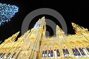 Town hall in Vienna at Christmas time