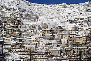 Town hillside in the Alps