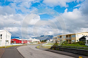 Town of Hofn in Iceland