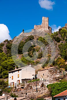 Town houses and Tower at Lastours