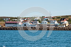 Town of Hrisey in Iceland