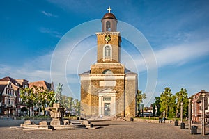 Town of Husum with Marienkirche, Nordfriesland, Schleswig-Holstein, Germany