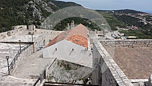 Town of Hvar, Croatia towards Adriatic Sea from Spanjola Fortress