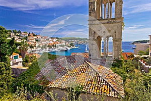 Town of Hvar old harbor view