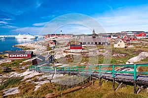 The town of Ilulissat, Greenland.