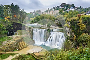 Town of Jajce and Pliva Waterfall, Bosnia and Herzegovina photo