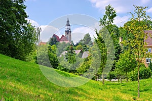 The town Kamenz, Saxony in Germany