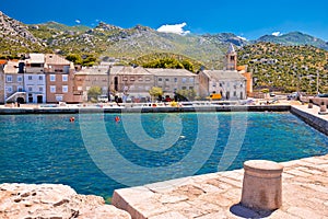 Town of Karlobag in Velebit channel waterfront view