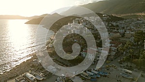 Town of Kas in Turkey at sunset