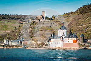 Town of Kaub in the Rhine Valley, Rheinland-Pfalz, Germany