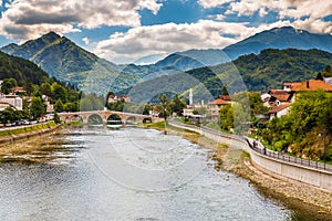 Town Of Konjic In Bosnia and Herzegovina In Europe