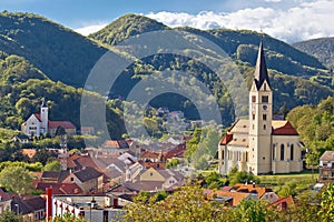 Town of Krapina panoramic view