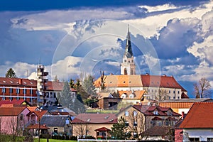 Town of Krizevci cathedral view