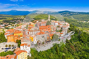 Town of Labin in Istria, Croatia, old traditional houses and castle