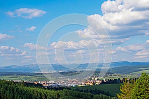 Pohled na město na Slovensku