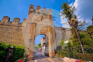 Town of Lazise entrance walls view