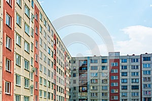 Town living in block of flats building