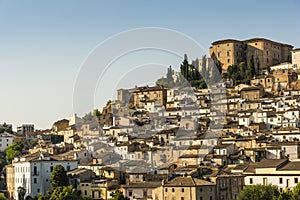 Town Loreto Aprutino and castle Chiola in Abruzzo photo
