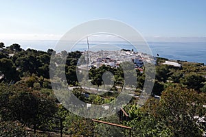 Town of Maro from Nerja Cave in Andalusia, Spain