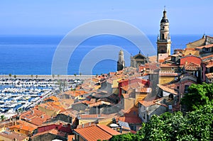 Town of Menton in France