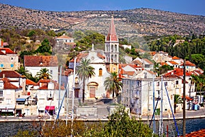 Town of Milna waterfront on Brac island photo