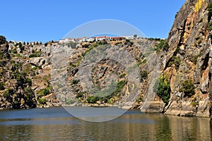 Town of Mirando do Douro and Douro river, Portugal photo