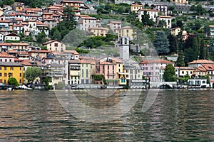 Town of Moltrasio at lake Como in Italy photo