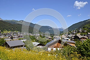 Town of Morzine in France