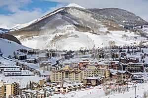 The town of Mt. Crested Butte in the Colorado Rocky Mountains