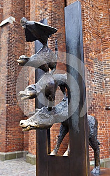 The Town Musicians of Bremen Sculpture in Riga