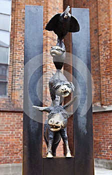 The Town Musicians of Bremen Sculpture in Riga