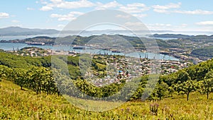 Town Nakhodka. View from above