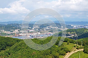Town Nakhodka. View from above