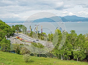 Town Nakhodka. View of the gulf