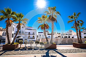 Town of Nerja white colorful street view photo