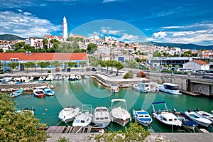 Town of Novi Vinodolski waterfront panoramic view