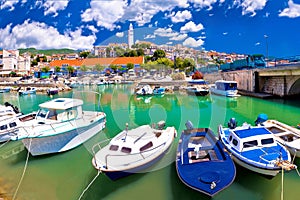 Town of Novi Vinodolski waterfront panoramic view