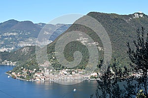 The town of Peschiera to Montisola on Lake Iseo