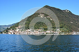 The town of Peschiera to Montisola on Lake Iseo