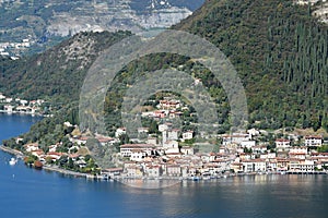 The town of Peschiera to Montisola on Lake Iseo