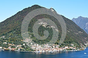 The town of Peschiera to Montisola on Lake Iseo