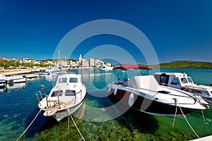 Town of Pirovac colorful waterfront view